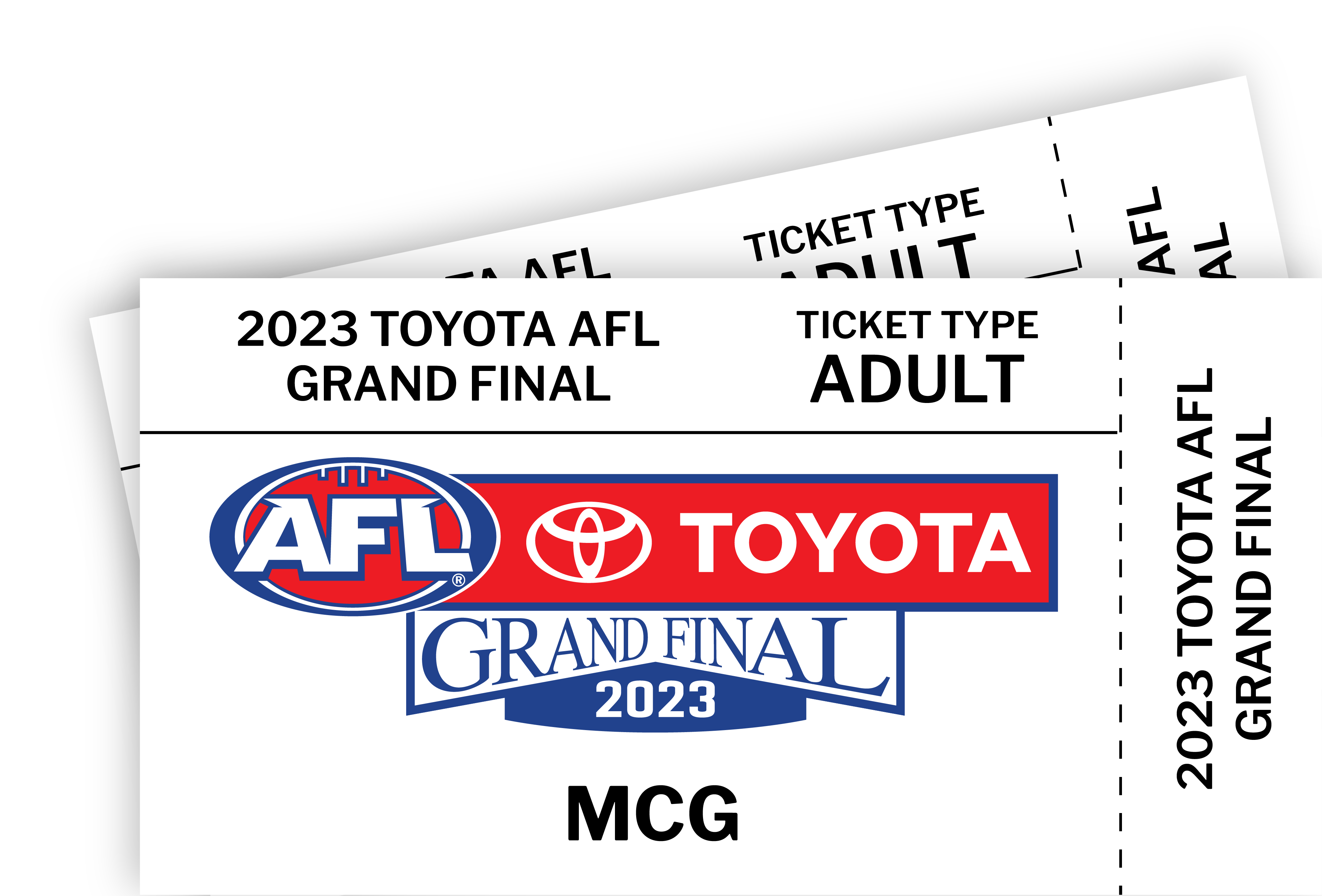 Mock up of Toyota AFL grand final tickets